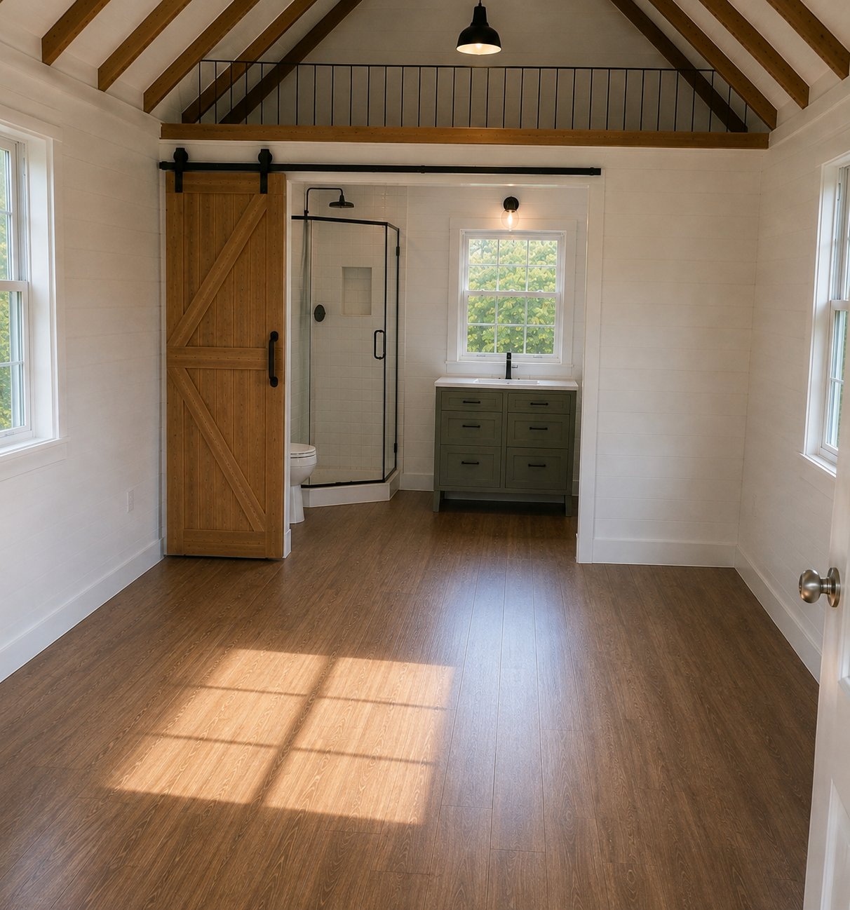 Real finished full bath, with loft
